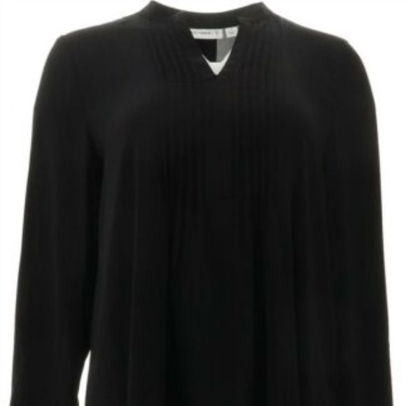 NWT SUSAN GRAVER Y-NECK LONG SLV HIGH-LOW TUNIC 6 - Picture 2 of 12